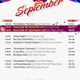 SEPTEMBRI VÄGEVAD PEOD VENUSES